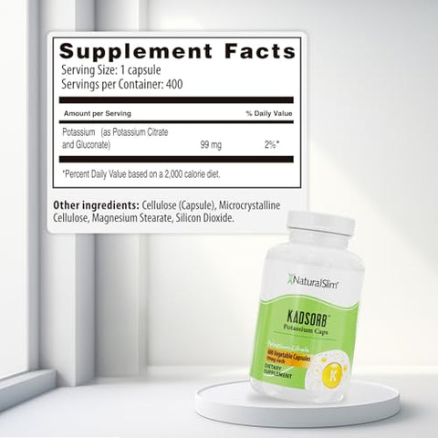 Kadsorb – Citrato de Potássio Natural para Equilíbrio Eletrolítico – Suporte à Saúde - NaturalSlim