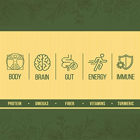 POWER PEA - Proteína Vegana à Base de Plantas Sem Sabor – Orgânica USDA com Vitaminas, Fibra, Ômega 3, Cúrcuma, Nutrição Infantil, Livre de OGM, Sem Laticínios, Sem Alergênicos, Sem Açúcar
