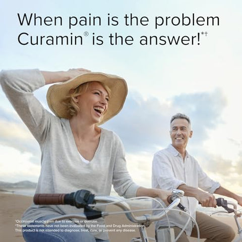 Curamin – 120 Cápsulas – Alívio Não-Viciante da Dor com Curcumina de Cúrcuma, Boswellia, DLPA – Marca Terry Naturally - Terry Naturally