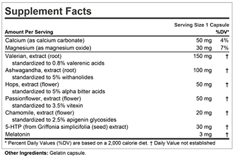 Cápsulas Noturnas 360 – 3mg Melatonina, Valeriana, Ashwagandha, Passiflora, Lúpulo, Camomila. Suporte Natural para um Sono Tranquilo. Cápsulas Fáceis de Engolir - ANDREW LESSMAN