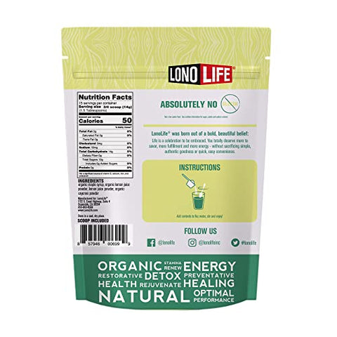 LonoLife - Cleanse Co- Master Cleanse Limonada – Pó de Dieta Detox de Limonada – Orgânico, Sem Glúten – Embalagem a Granel de 8 oz (227g) – 15 Porções