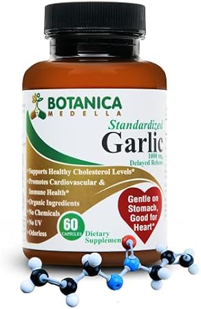 Botanica Medella - 12400 mcg Allicin – Testado por 3ª parte – Sem odor – Ingredientes orgânicos – Liberação prolongada – Fornecimento de 30 a 60 dias – Marca: [nome da marca]