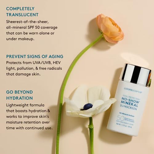 Total Protection Protetor Solar Mineral FPS 50, 50g, 100% invisível para todos os tons de pele - Colorescience