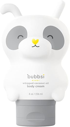 Loção de Coco Batida para Eczema, Pele Seca, Acne do Bebê, KP | Óleo de Coco Orgânico, Manteiga de Karité, Vitamina E | Fragrância Leve e Natural | Compatível com a UE, Vegano - Bubbsi