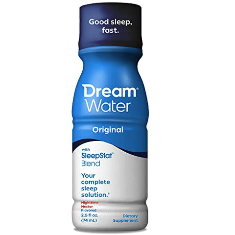 Bebida Noturna de 2,5 oz com Melatonina 5mg, GABA e 5-HTP – 24 Unidades - Dream Water
