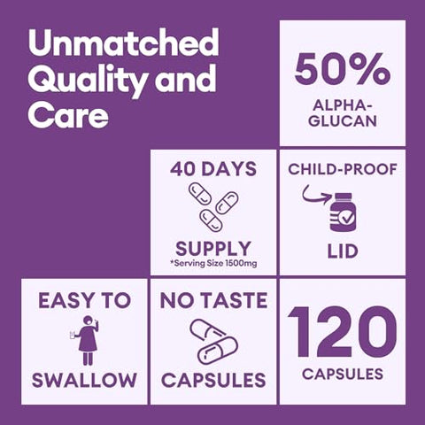 silvershell - Silvershell Active Hexose Correlated Compound – Impulsionador do Sistema Imunológico para Eliminação do HPV, Extrato de Cogumelo Shiitake, Suporte à Atividade das Células Natural Killer, 120 Cápsulas Vegetais