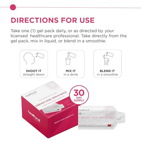 Cabelos e Pele Vibrantes – Fórmula Avançada – 60 Cápsulas - Healthycell