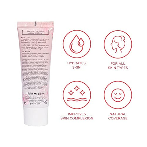 BB Cream Iluminador Radiante SPF30 Hidratante e Hidratante Natural Orgânico Cruelty-free Sulfato – 30ml - pūrlisse