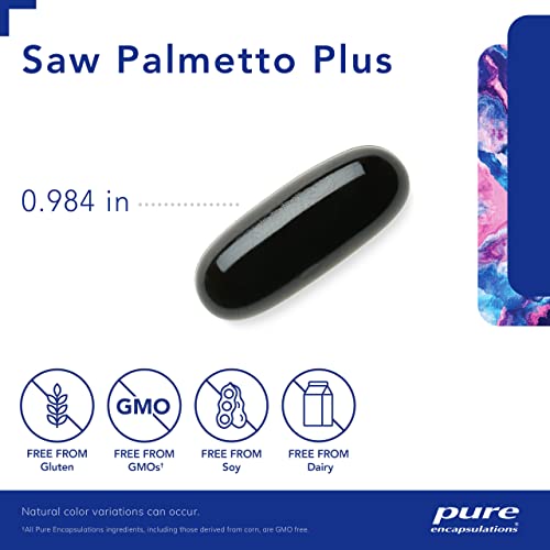 Saw Palmetto Plus | Extrato de Raiz de Urtiga para Suporte da Função Urinária | 60 Cápsulas Softgel | Marca Pure Encapsulations - Pure Encapsulations