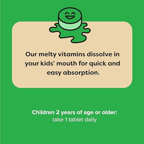 Renzo's - Renzo’s Dynamite Vitamina D3 – 60 Comprimidos Melty Sem Açúcar, Sabor Maçã Verde, Dissolvíveis