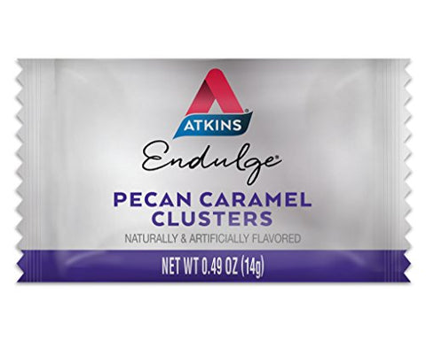 Clusters de Caramelo e Nozes Pecan, Sobremesa Favorita, Rico em Fibras, Baixo Carboidrato, 2g Açúcar, 60 Unidades - Atkins