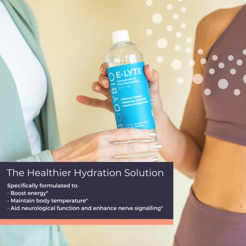 Electrolytes Líquido para Hidratação – Concentrado 473 ml | Sem Açúcar | Sem Calorias | Keto Eletrólitos | Recuperação da Desidratação c/ Magnésio Potássio Sódio | Alívio - BodyBio