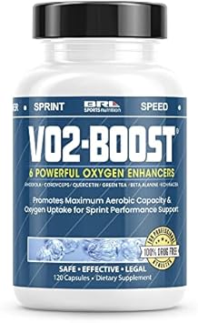 VO2-Boost - Suplemento Natural de Resistência e Oxigênio para Aumentar VO2 max com Rhodiola Rosea, B12 e Ácido Alfa Lipóico (120 Cápsulas) (30 Dias de Fornecimento)