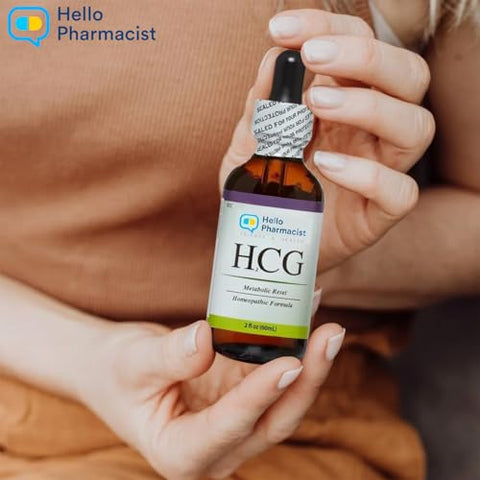 HelloPharmacist - |hCG|₂ Fórmula Livre de Álcool – Gotas Homeopáticas para Reset Metabólico – 60 ml – Fórmula Exclusiva – Agora com Água Purificada