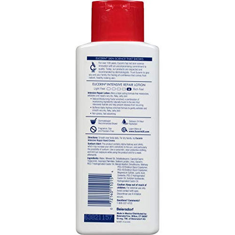 Loção Corporal Intensive Repair, Pele Muito Seca, 250ml (Pack com 3) - Eucerin