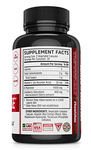 ZHOU - Zhou Nutrition Cran Defense – Concentrado de Cranberry para Saúde do Trato Urinário, Elimina Impurezas e Suporte para a Bexiga Saudável, Fórmula 3 em 1 – Extrato de Cranberry, D-manose, 60 cápsulas