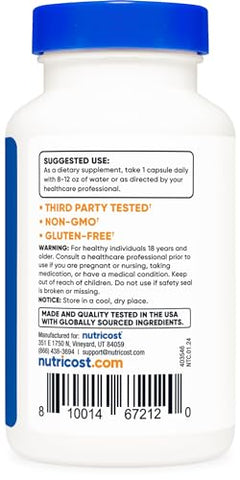 Niacin (Flush-Free) Inositol Hexanicotinate 500mg – 120 Cápsulas – Vitamina B3 – Comprar Online - Nutricost