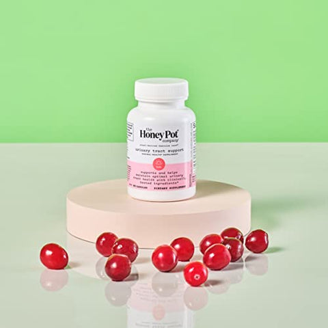 Suplemento para Saúde Vaginal e Suporte ao Trato Urinário – Ingredientes Herbais Apoiados pela Ciência para Manter a Saúde Ótima do Trato Urinário – 60 cápsulas - The Honey Pot Company