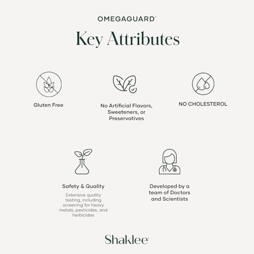 OmegaGuard – Ômega-3 Puro e Limpo para Coração, Olhos e Cérebro – 60 cápsulas de 1000 mg - Shaklee