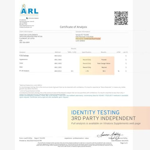 VINATURA - Pó de Raiz de Hydrastis canadensis – 113 Porções, 113g – Feito nos EUA