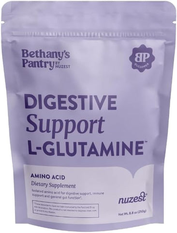 Bethany’s Pantry – Pó de L-Glutamina para Suporte Digestivo – Suplemento Dietético de Aminoácidos – Saúde Intestinal e Imunológica 250g (50 Porções) - Nuzest