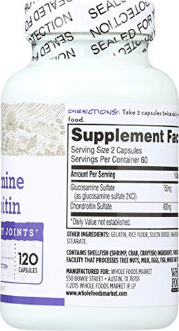 Glucosamina Condroitina, 120 ct – Fórmula de Alta Qualidade para Saúde das Articulações - 365 Everyday Value