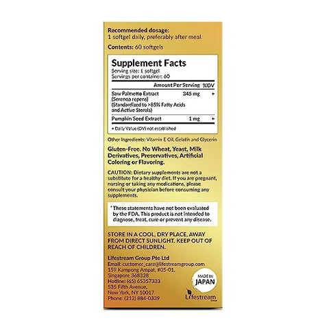 Japan Prostate Sensei Supreme – Saw Palmetto com >85% de Ácidos Graxos – 60 cápsulas - AFC