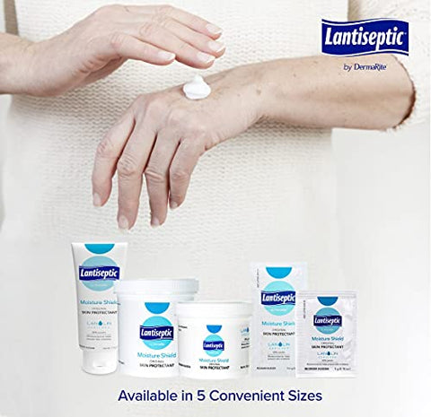 DermaRite - Lantiseptic Moisture Shield – Creme Barreira Protetor para Pele Original – 50% Lanolina – 1 Pote, 340g