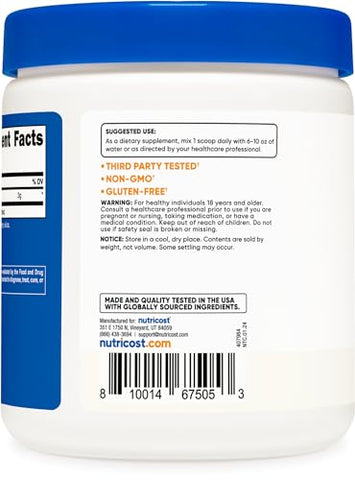 L-Citrulline Malate em Pó (300g) – Potencialize seus treinos - Nutricost