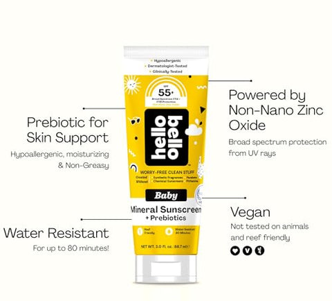 Generic - Protetor Solar Infantil Hélo Bello FPS 55 com Prebióticos, 90ml