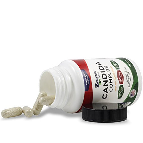 Candida Complex Cleanse Detox – Suplemento de Ácido Caprílico, Extrato de Orégano, Probióticos e Enzimas (60 Cápsulas, 30 Dias de Fornecimento) - Zenesis Labs