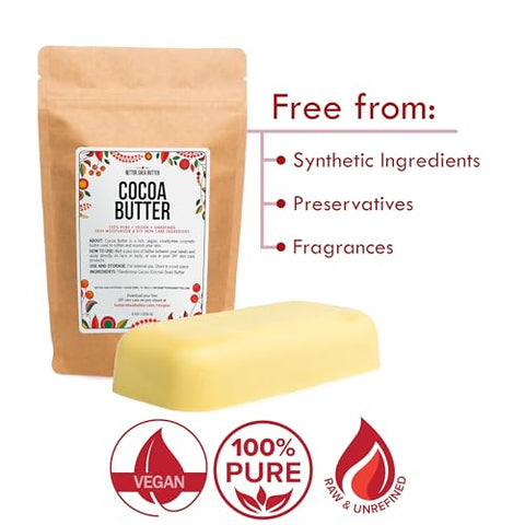 Better Shea Butter - Manteiga de Karité Melhorada – 8 oz Bloco, Hidrata Profundamente a Pele, Reduz Cicatrizes, Estrias, Alivia Pele Seca