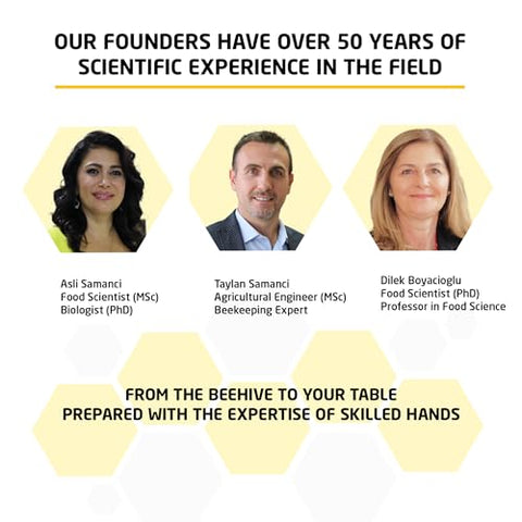 BEE & YOU - Mel de Abelha e Você – Geleia Real, Extrato de Própolis, Superfood 100% Natural, Ultra Puro, Suporte Imunológico, Antioxidantes, Keto, Paleo, Sem Glúten, 190g