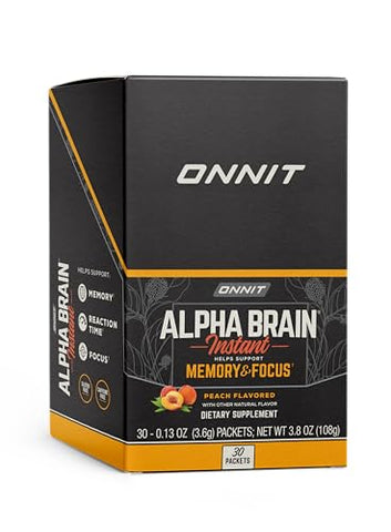 Alpha Brain Instant Sabor Pêssego – Suplemento Nootrópico para Memória e Energia – Foco e Vitalidade – ONNIT - ONNIT