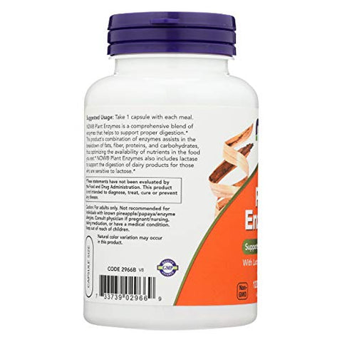 NOW Foods - Now Foods Plant Enzymes – Cápsulas Novas, 120 CT – Enzimas Vegetais, 120 Cápsulas