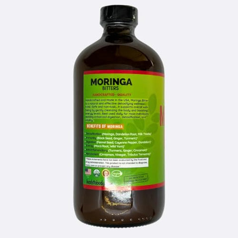 Bitter de Moringa Líquido 473ml – com Raiz de Moringa e Mistura Herbal Natural - Herb To Body