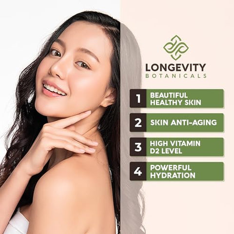 Pó de Cogumelo Tremella Orgânico – Concentrado Ultra de Cogumelo Tremella – Promove Pele Saudável e Memória – 100% Corpo Frutífero – 100g - Longevity Botanicals