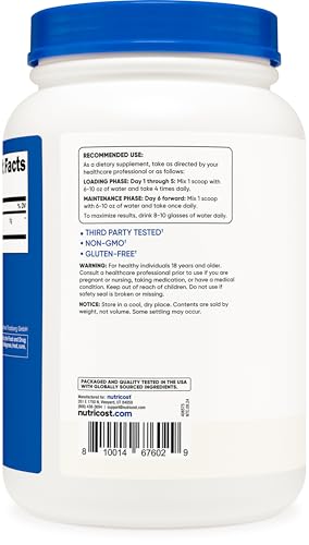 Creapure® Creatina Monohidratada em Pó 1KG – Potencialize seus resultados - Nutricost