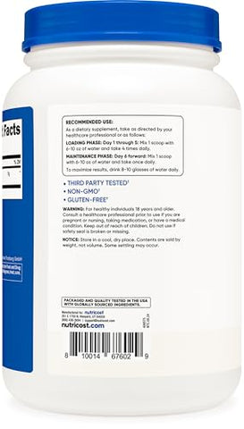 Creapure® Creatina Monohidratada em Pó 1KG – Potencialize seus resultados - Nutricost