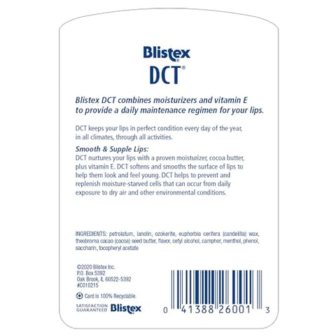 DCT Tratamento Diário Condicionante, 7g (Embalagem com 12) – Hidratante Labial com Vitamina E, Suaviza - Blistex