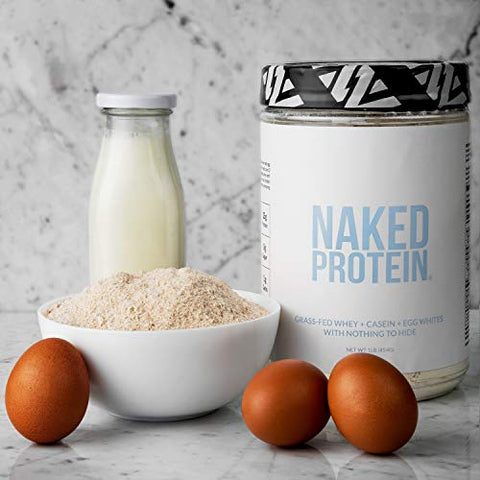 Naked Nutrition - Blend de Proteína em Pó Naked – Ovo, Whey e Caseína, Sem Sabor – 500g