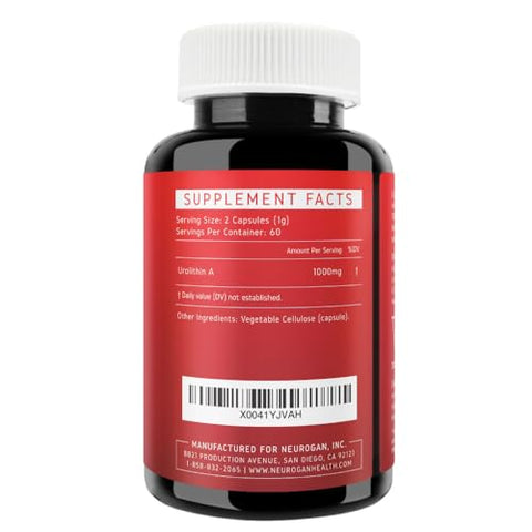 Cápsulas Pro Urolithin A – Força Avançada 1000mg, 120 Unidades – Saúde Celular Aprimorada - Neurogan