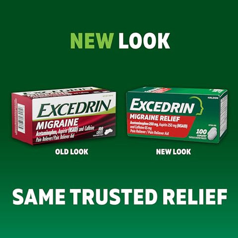 Alívio de Enxaqueca – 200 Comprimidos para Aliviar Sintomas de Enxaqueca - Excedrin