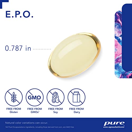 E.P.O. Óleo de Prímula da Noite | Suplemento Dietético Hipoalergênico com 9% GLA | 250 Cápsulas Softgel - Pure Encapsulations