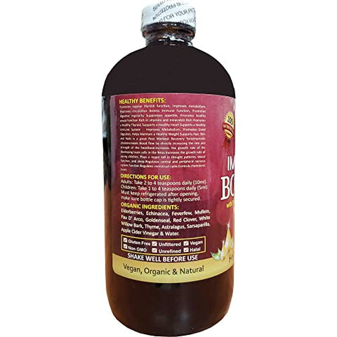 Essential Palace - Impulsionador de Imunidade Orgânico com Gel de Musgo do Mar, Aloe Vera, Astragalus, GILOY, Extratos de Raízes de Angelica