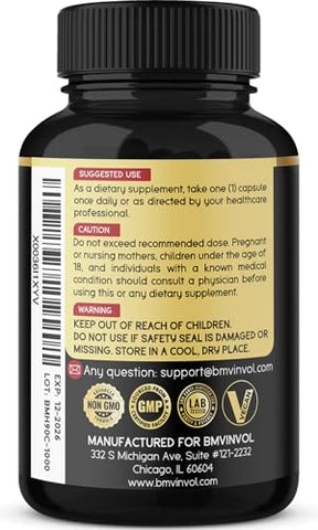 Cápsulas de Horny Goat Weed com Maca, Ginseng, Tribulus Terrestris, Ashwagandha – 90 Cápsulas – 3 Meses de Fornecimento - BMVINVOL