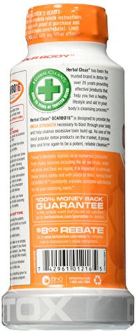 QCarrbo16 Detox Laranja 16 fl oz (473 ml) – Limpeza Herbal para Desintoxicação - Herbal Clean