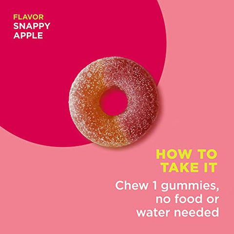 Anéis de Goma Metabolismo, Vinagre de Maçã, Vitamina B12, Cromo, Energia e Saúde Digestiva, Suplemento Mastigável, Sabor Maçã – 30 Unidades - OLLY