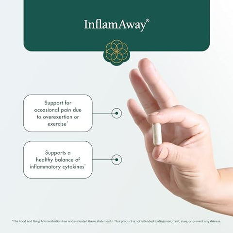 InflamAway: Modula uma Resposta Inflamatória Saudável – Com Boswellia Serrata, Bromelina, Gengibre, Pimenta Preta (BioPerine) e Ervas Chinesas – 60 cápsulas - Natura Health Products