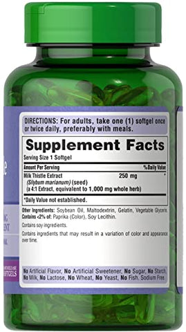 Puritan's Pride - Puritan’s Pride Leite de Cardo, 180 Cápsulas (Pacote com 2) – Marca Puritan’s Pride